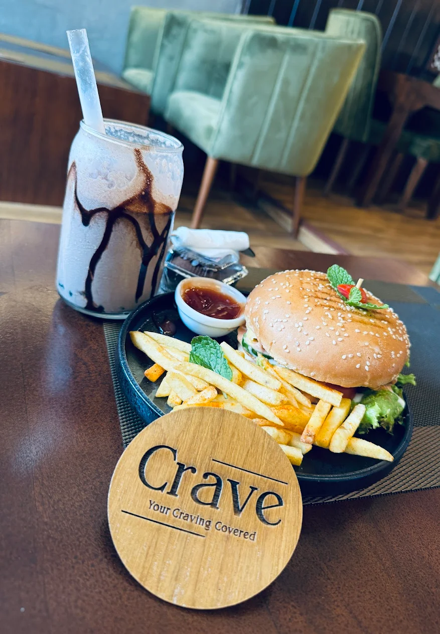 Burger and milkshake